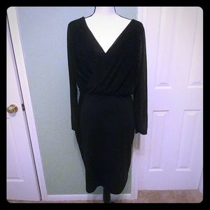 Long sleeve black dress H&M